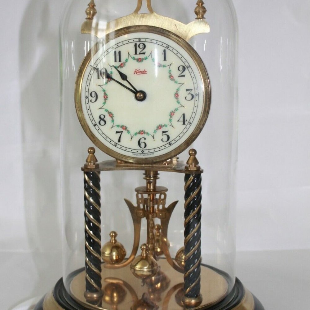 VINTAGE KUNDO ANNIVERSARY CLOCK very nice "Black Beauty".